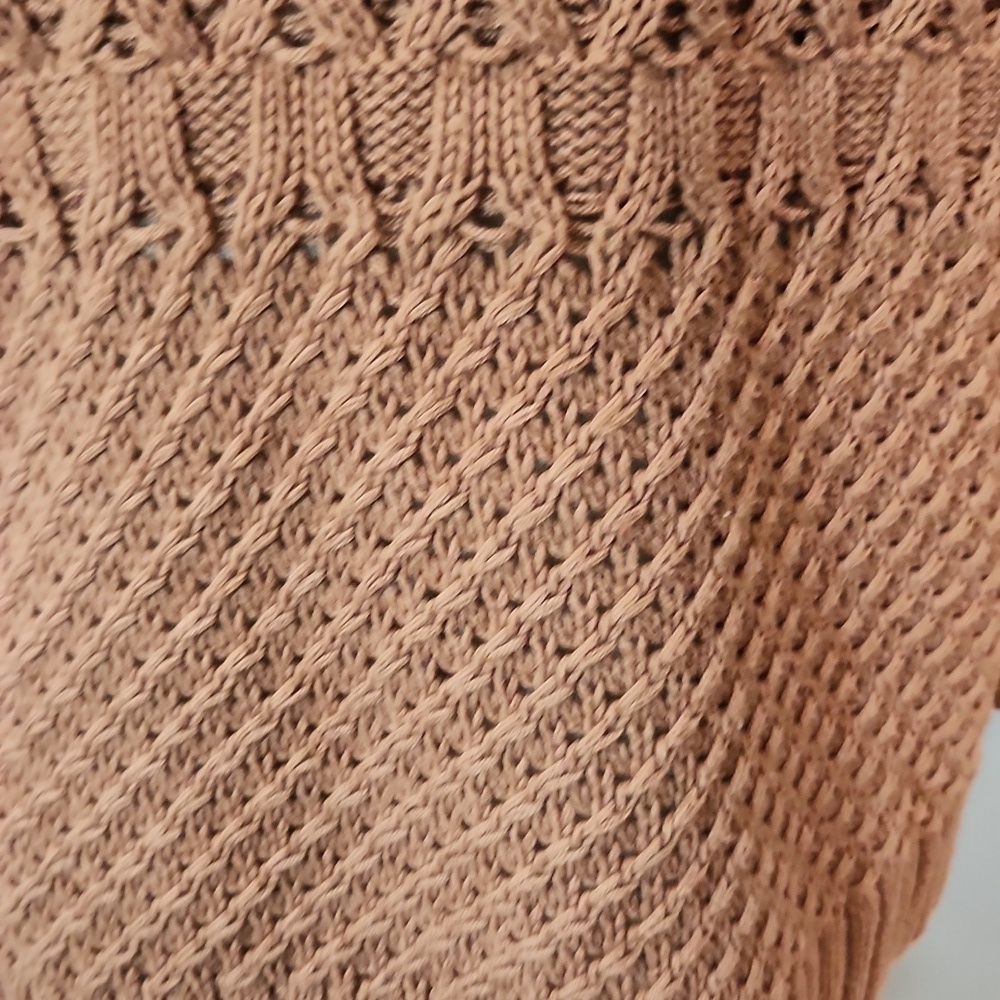 Croft & Borrow Cable Knit Chunky Cotton Blend One Button Cardigan Y2K Preppy - Picture 6 of 9